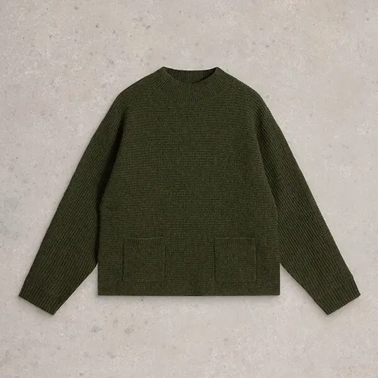 White Stuff Carli Jumper Khaki Green