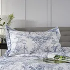 The Lyndon Company Toile De Jouy Pillowcase Pair Blue Oxford