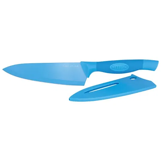 Stellar Colourtone 18cm Blue Cook`s Knife