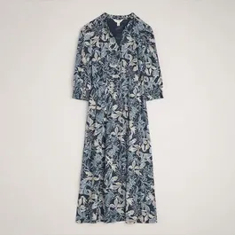 Seasalt Foxtrot Dress Inked Foliage Dusky Jade