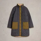 White Stuff Carmel Borg Lined Quilted Coat Dark Grey