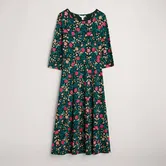 Seasalt 3/4 Wild Bouquet Dress Mirrored Floral Tehidy