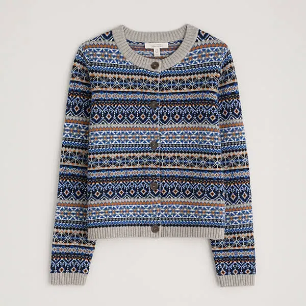 Seasalt Percella Cove Cardigan Open Garden Shallows Multi