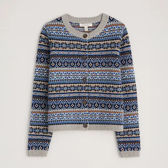 Seasalt Percella Cove Cardigan Open Garden Shallows Multi