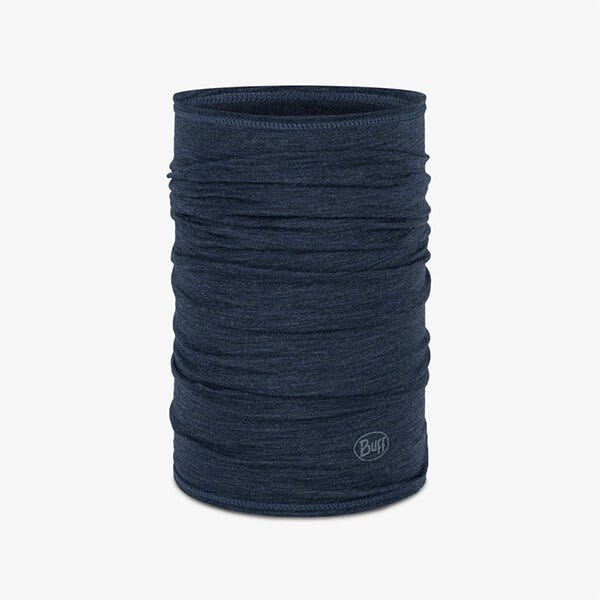 Buff Solid Night Blue Merino Lightweight Tubular Neckwarmer