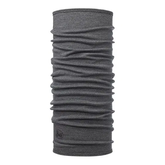 Buff Melange Light Grey Merino Midweight Tubular Neckwear