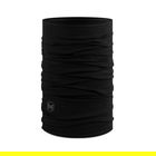 Buff Solid Black Merino Lightweight Tubular Neckwarmer