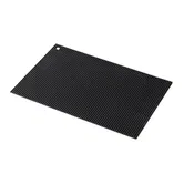 Zeal Jumbo Silicone Rectangular Hot Mat Trivet Black