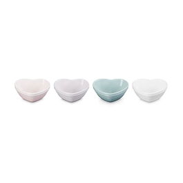 Le Creuset Stoneware Set of 4 Heart Bowls