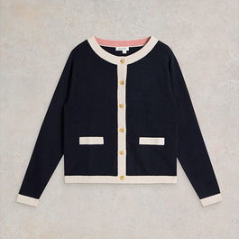 White Stuff Charlotte Cardigan Navy Multi