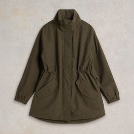 White Stuff Lexi Waterproof Coat Khaki Green