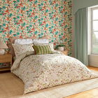 Sanderson April`s Garden Duvet Cover Single Olive & Mulberry