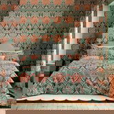 Morris & Co Helena Duvet Cover Double Peach Teal