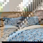 V&A Ornamental Bloom Duvet Cover Double Indigo