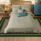 Joules Ticking Stripe Duvet Cover Single Blue Green